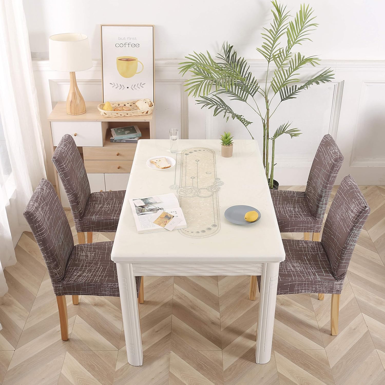 TEERFU Dining Room Chair Covers Slipcovers Set of 6 - Image 3