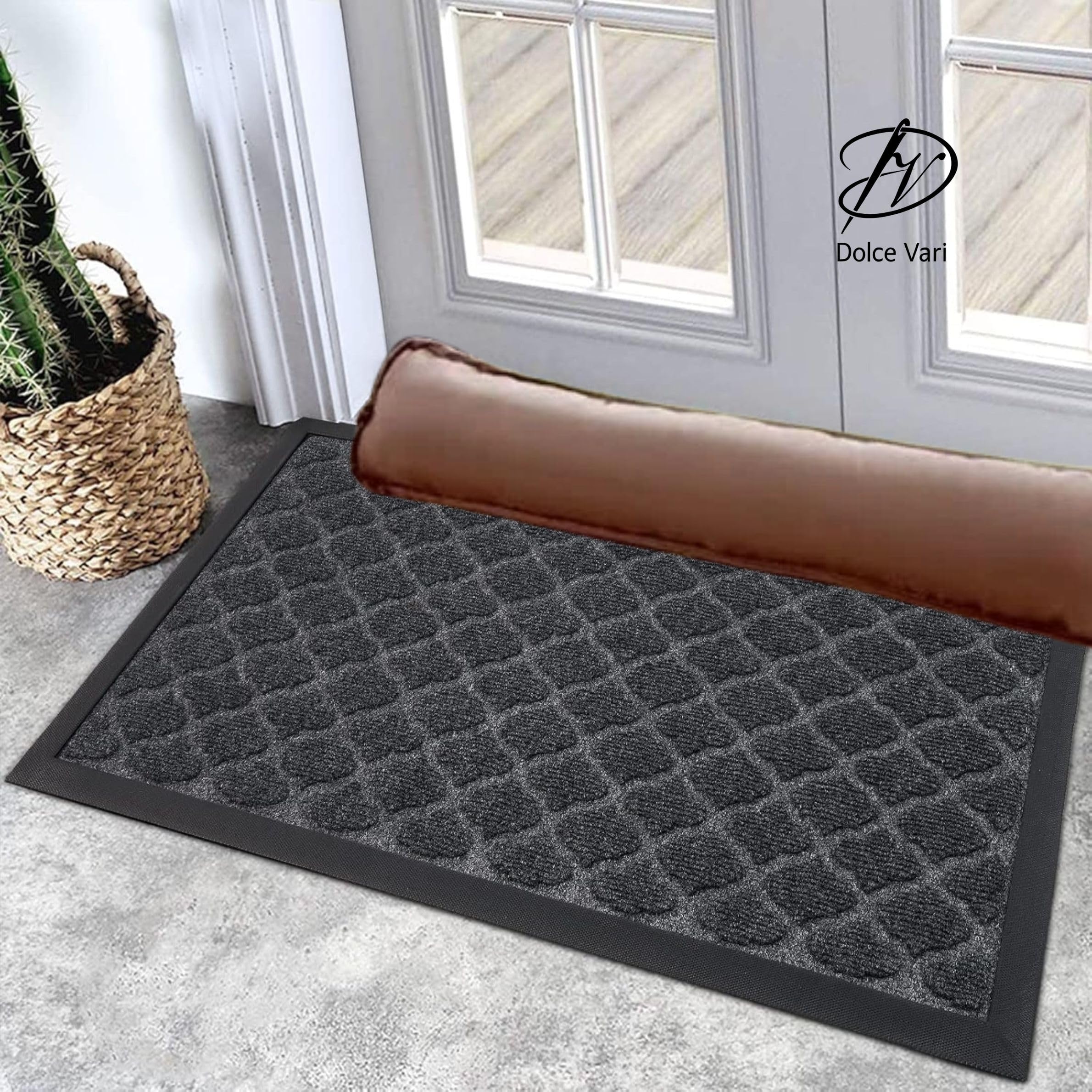 Paraspifferi in tessuto ultra morbido a tinta unita, imbottito in fibra cava, paraspifferi per finestre e corridoi, a risparmio energetico (marrone/cioccolato)