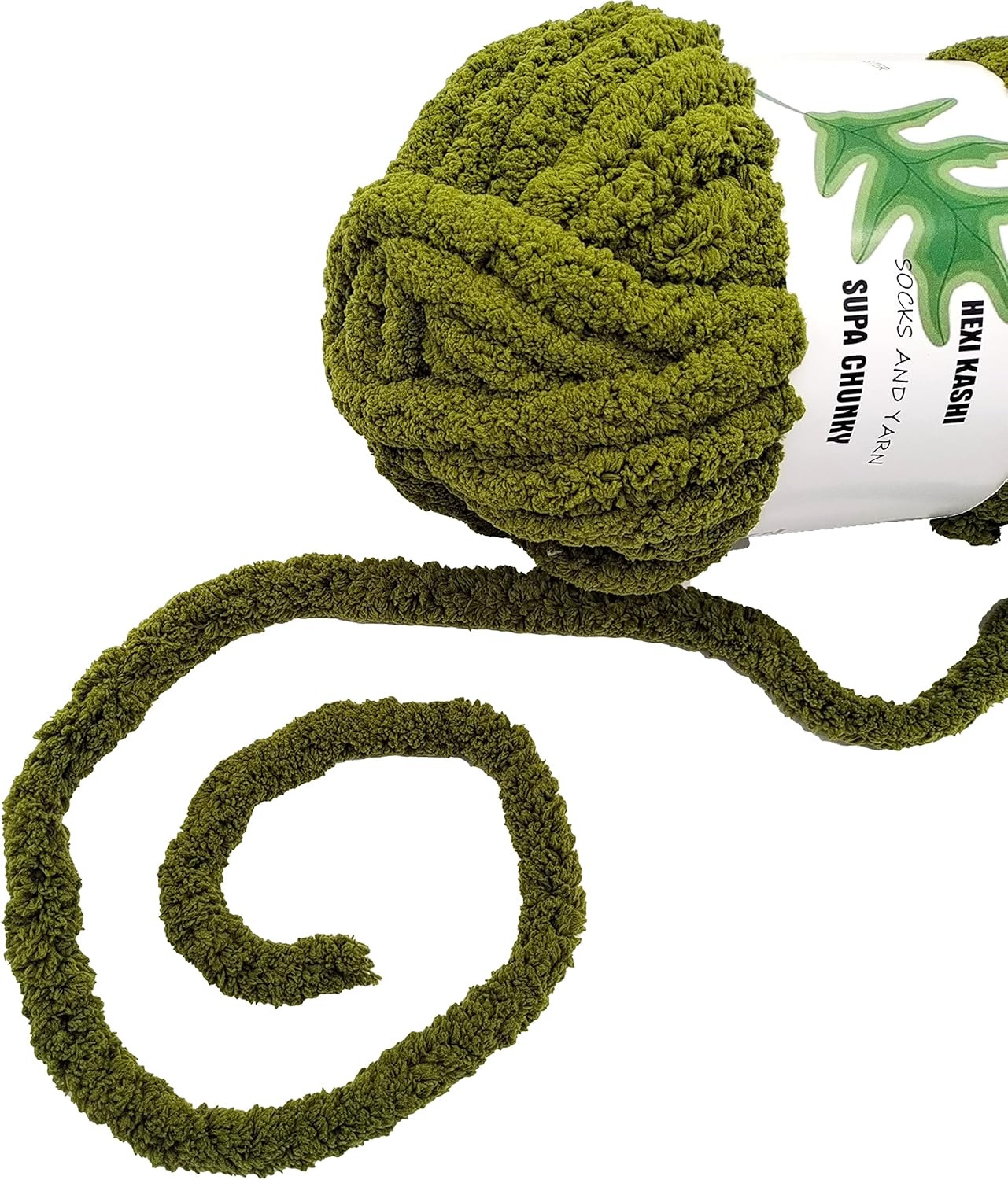 DDL&HEXI 12 Packs Super Chunky Chenille,Blanket Making Jumbo Soft Thick Yarn for Bed,Meetingroom 12x8oz (226g) per Bag (Olive Green 12)