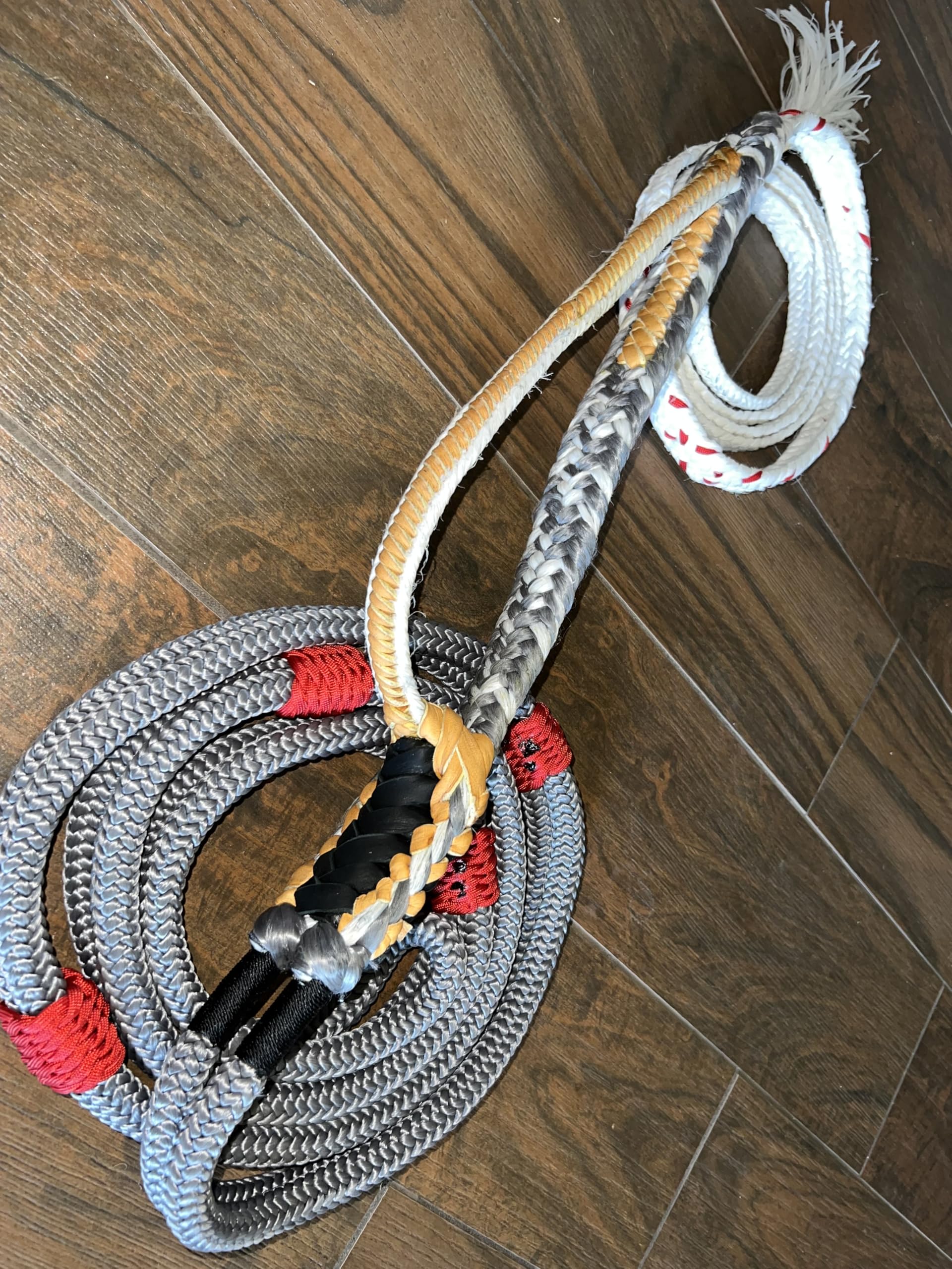 Templar Knight Rope - Grey on White Poly Pro 9x7 Left Hand 3/4