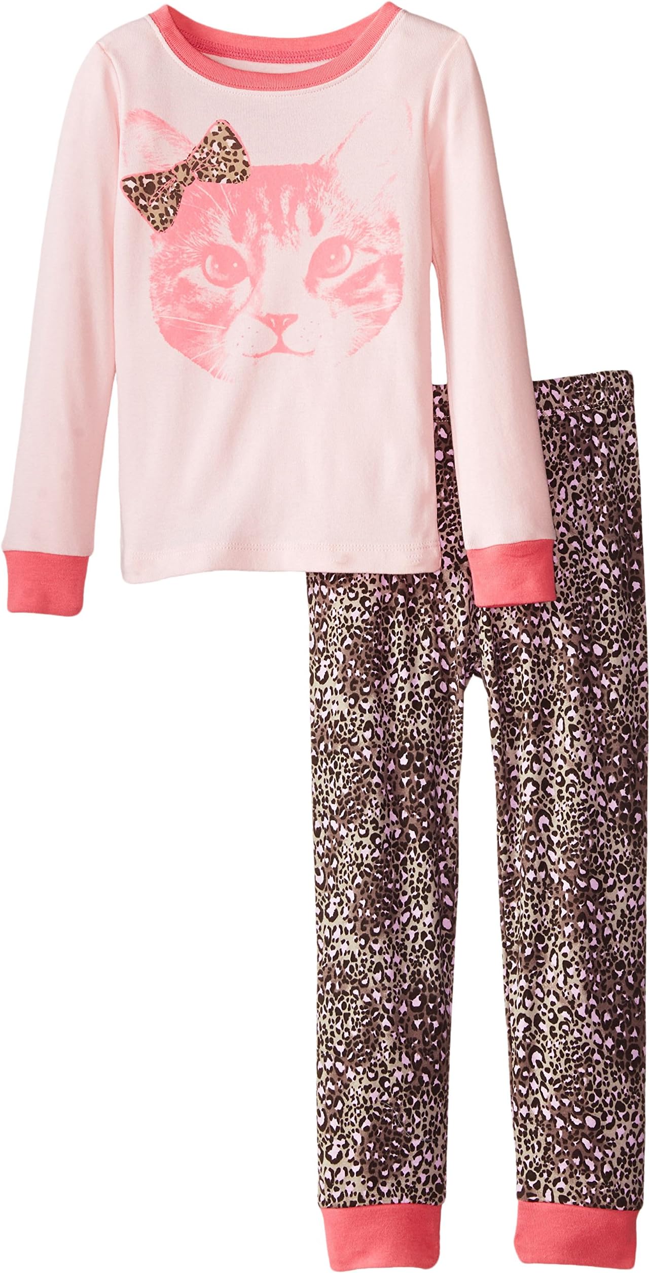 The Children's Place Girls' Cheetah-Motif Two-Piece Pajama Set