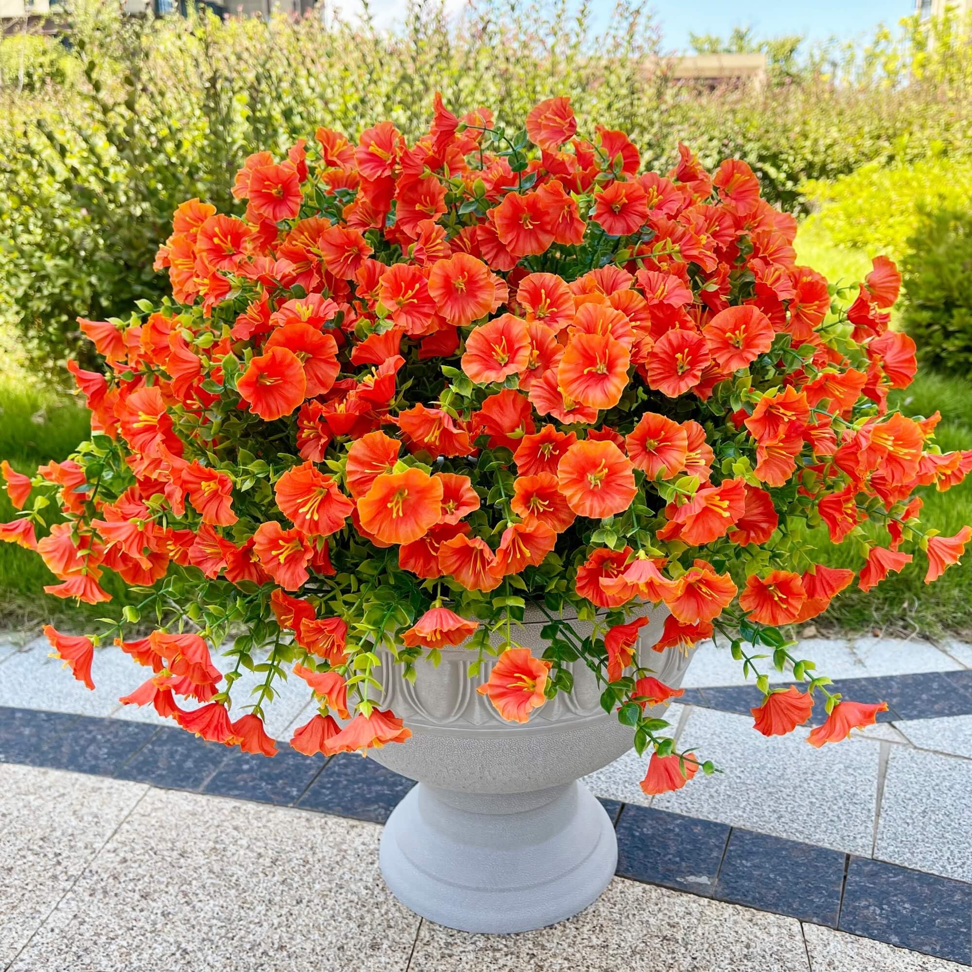 Orphidel Artificial Flowers Orange Red