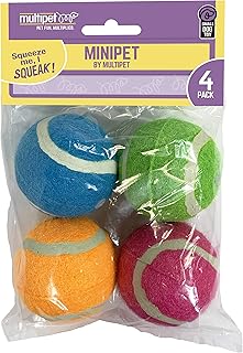 Multipet MiniPet Squeaky Tennis Balls
