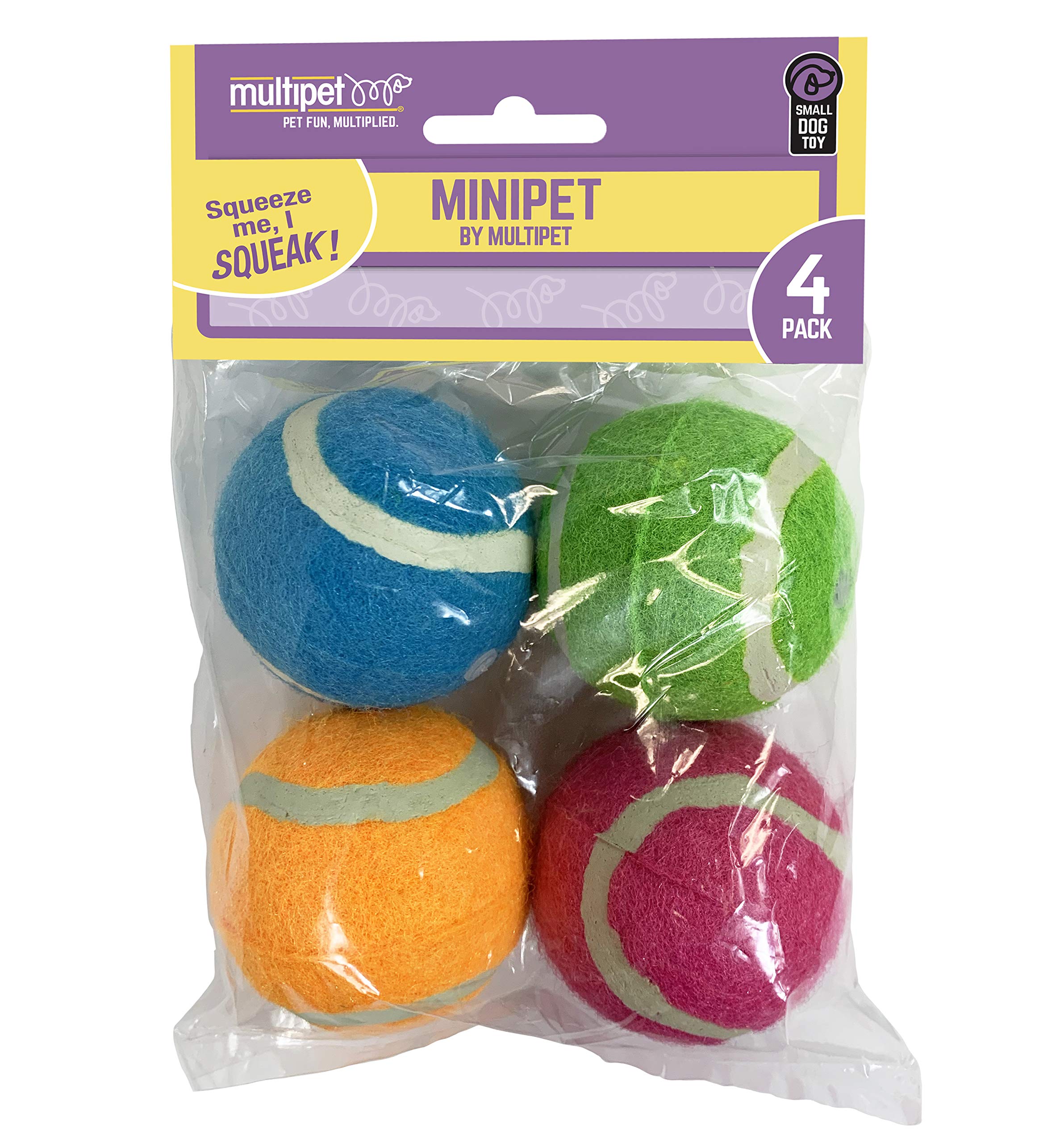 Balles de tennis couinantes MiniPet pour divertir un petit chien qui s'ennuie