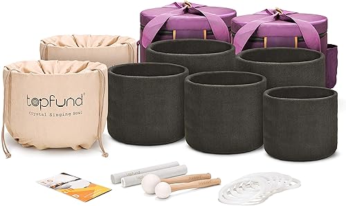 Miniatura 9 de Topfund - Cuencos de cristal para crear notas de sonido de vibración