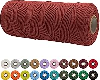 Vista 101 de JeogYong Cordón de macramé de un solo hilo 1mm x 426 yardas (1279 pies) Cuerda de algodón suave Hilo de macramé de 1 mm, suministros de macramé