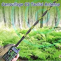 Vista 4 de Bingfu Doble banda VHF UHF 136-520MHz 42.9 pulgadas plegable camuflaje CS táctico SMA hembra jamón antena de radio para BaoFeng UV-5R UV-82 BF-F8HP