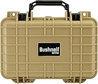 Vista 4 de Bushnell Estuche rígido compacto impermeable de 11.6 pulgadas para pistolas, a prueba de golpes y listo para TSA (bronceado), BN00010-GUN
