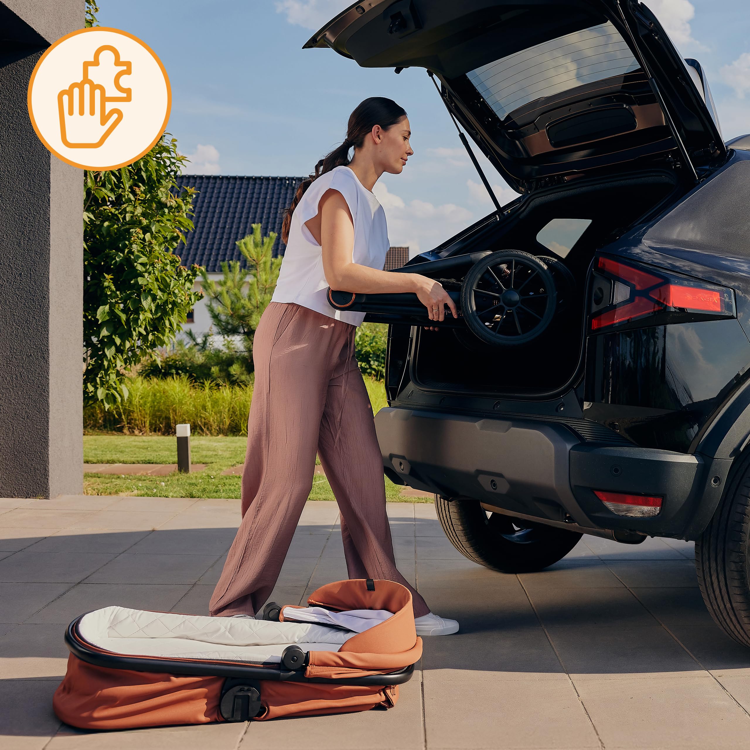 LIONELO LAYLA 3 in 1 Passeggino combinato Passeggino da 0 a 48 mesi fino a 22 kg, Navicella fino a 9 kg, Seggiolino auto fino a 13 kg, AiryDots, Ruote in PU girevoli a 360°, Sospensione completa