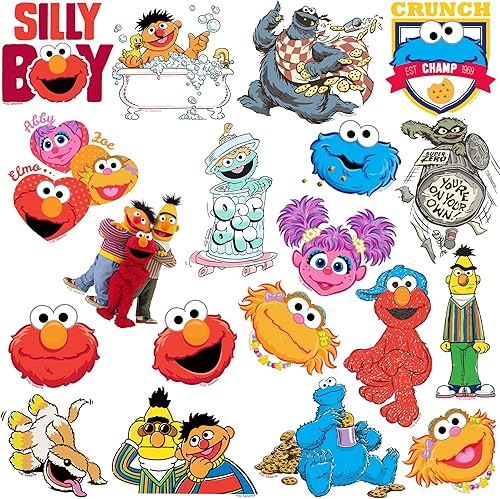 Miniatura 3 de Sesame Street - Paquete variado de calcomanías de vinilo grandes de lujo, para laptop, botella de agua, álbumes de recortes, tableta, monopatín,