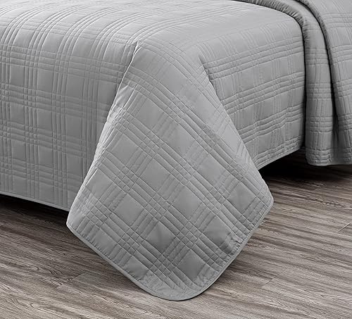 Miniatura 5 de Chezmoi Collection - Juego de colcha de 3 piezas de gran tamaño Kingston