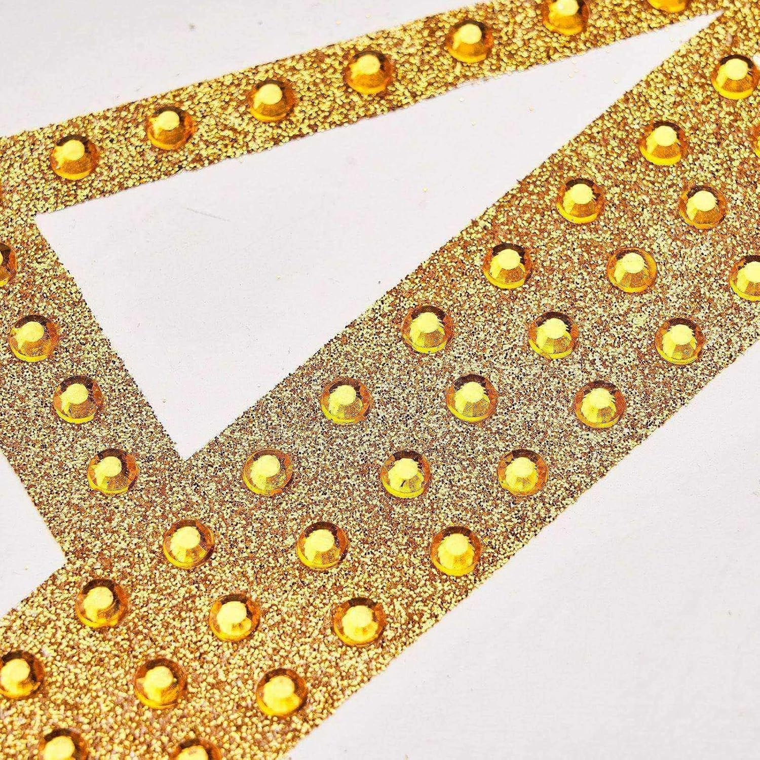 Efavormart 8" Letter A Gold Self-Adhesive Rhinestone Sticker, Giant Bling Alpha-Numeric Glitter Decal for Wedding Signage, Large Banners, Wall Decor, and DIY Statement Art