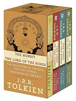 J.R.R. Tolkien 4-Book Boxed Set The Hobbit and The Lord of the Rings The Hobbit, The Fellowship of the Ring, The Two Towers, The Return of the King