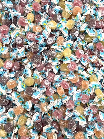 Original Assorted Bonelle Sugar Free Fruit Jellies-Vegan-Halal-Italian-Individually Wrapped bulk Sweets-Gluten Free treats-Fruit Flavoured Jelly Candy with Sweeteners 1 kilo bulk bag by GARDEN GLAZE