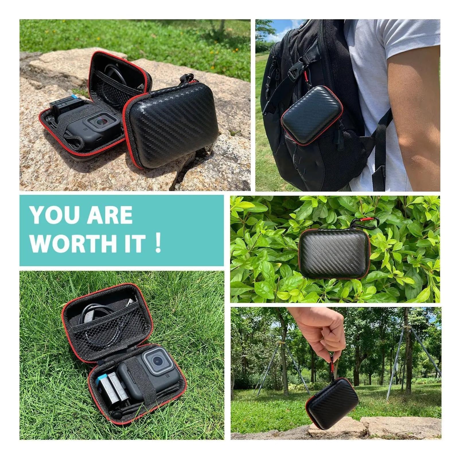 Zaino macchina fotografica per drone DSLR Borsa per fotocamera portatile antiurto per Go&pr&o 12 11 10 9 8 7 Accessorio