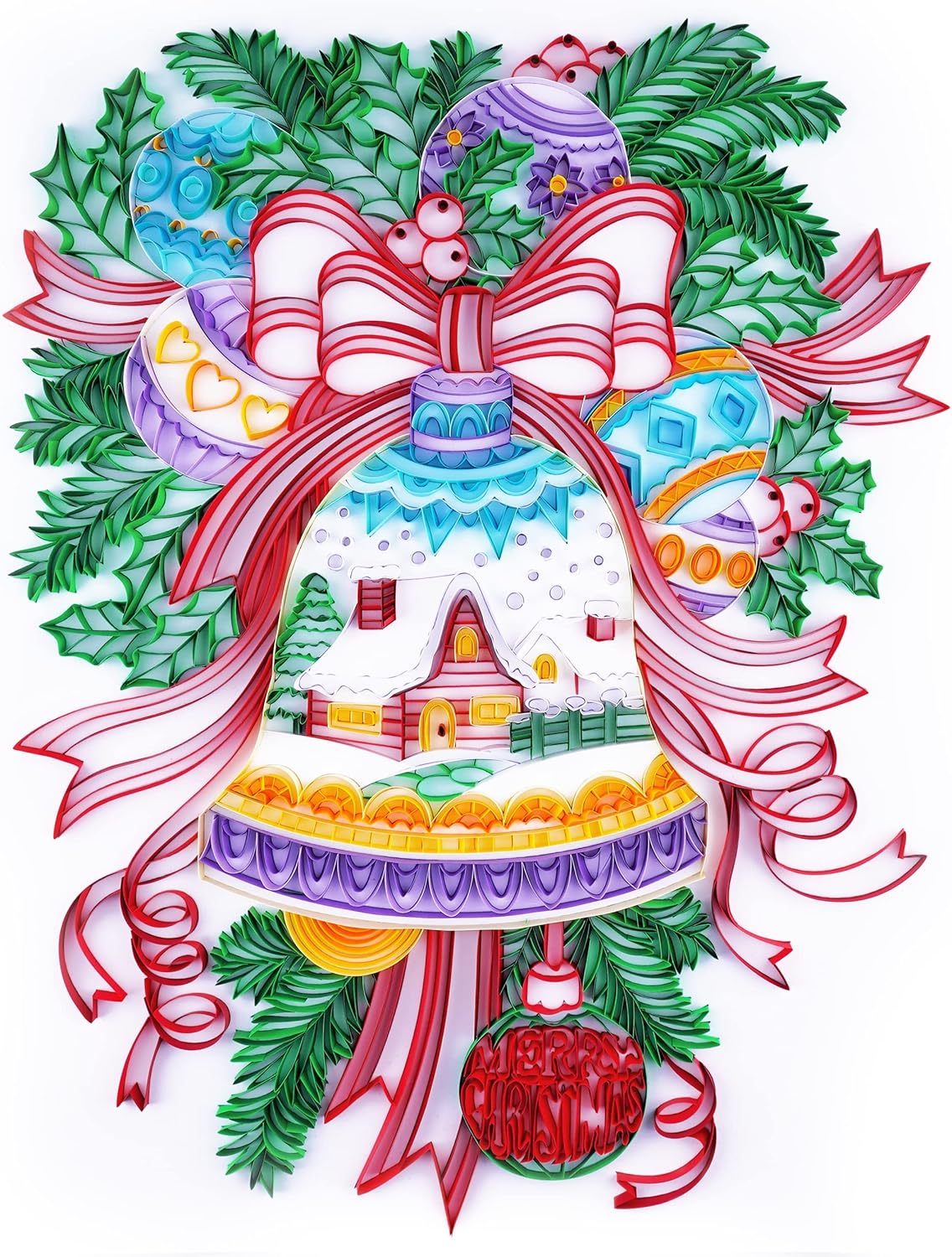 Uniquilling Christmas Quilling Kits Paper Quilling Kit for Adults, DIY