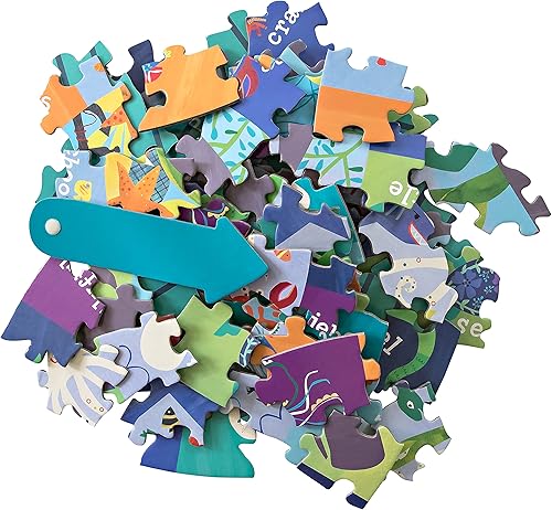 Miniatura 5 de C.R Gibson BJPR-22042 Under The Sea - Rompecabezas redondo de 72 piezas para niños, 19 pulgadas de profundidad