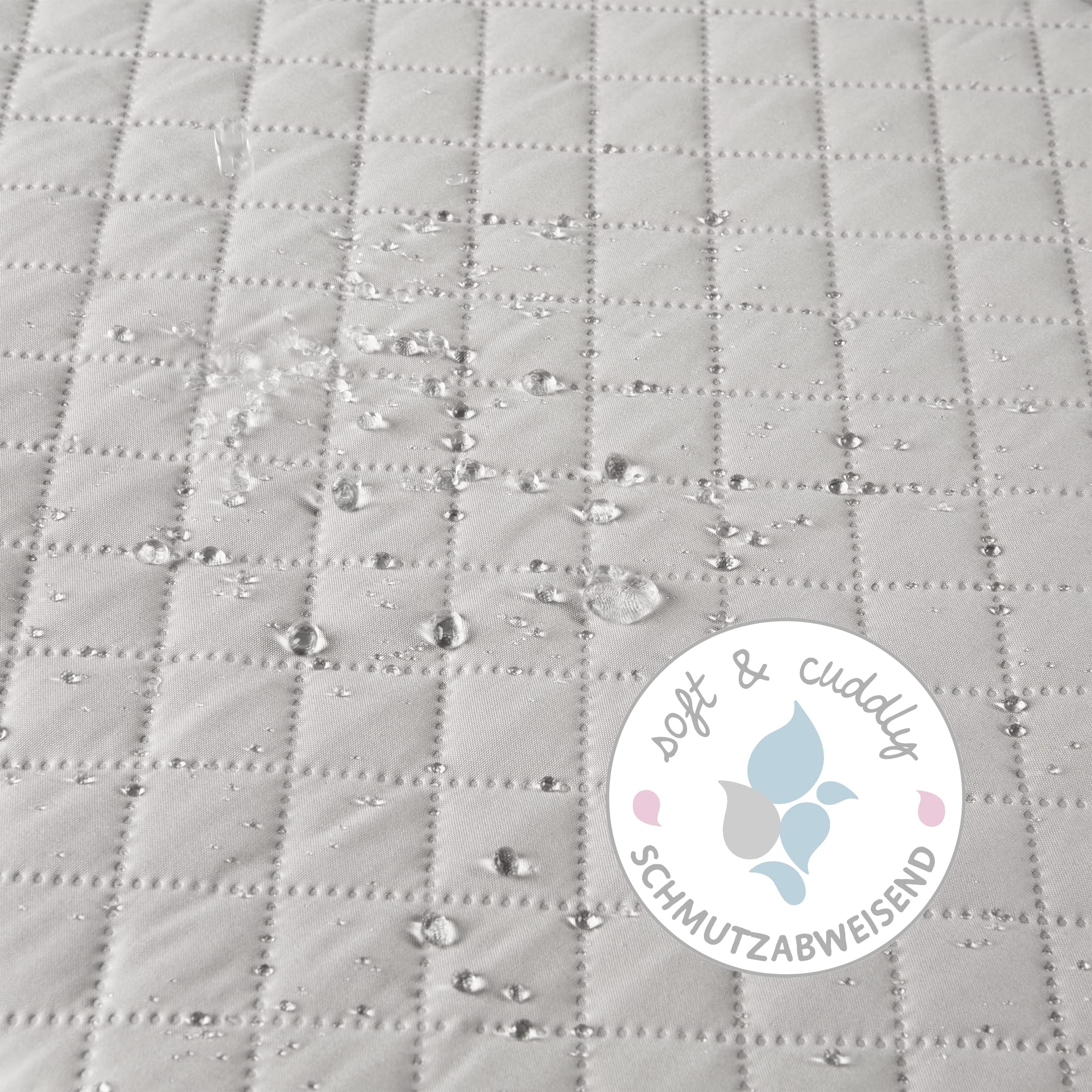 roba Laufgitter 6-eckig 'Cosiplay' aus Bio-Buche, inkl. Schutzeinlage 'roba Style grau' & Rollen