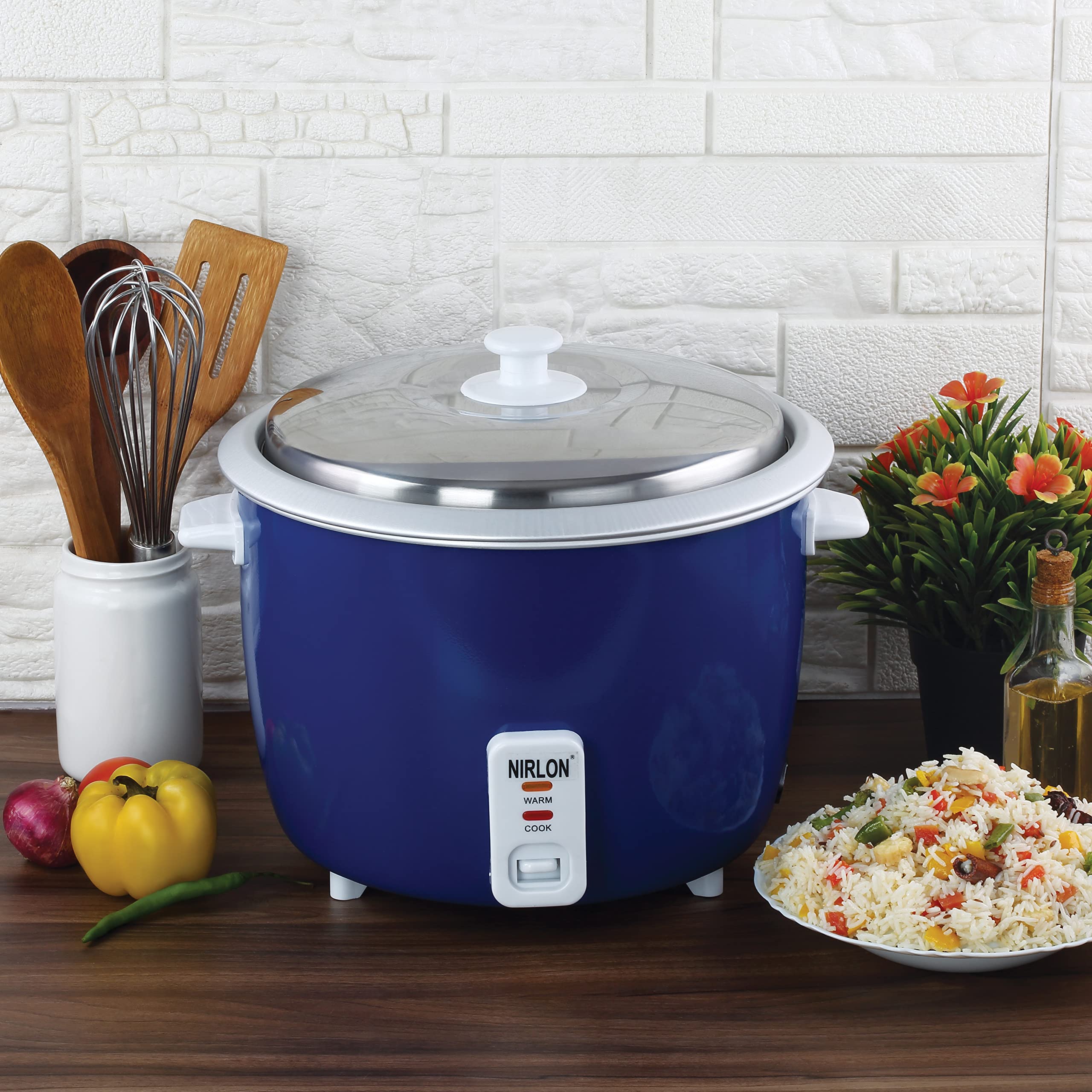 Buy NIRLON Mini Rice Cooker Steamer with Removable Nonstick Pot Energy
