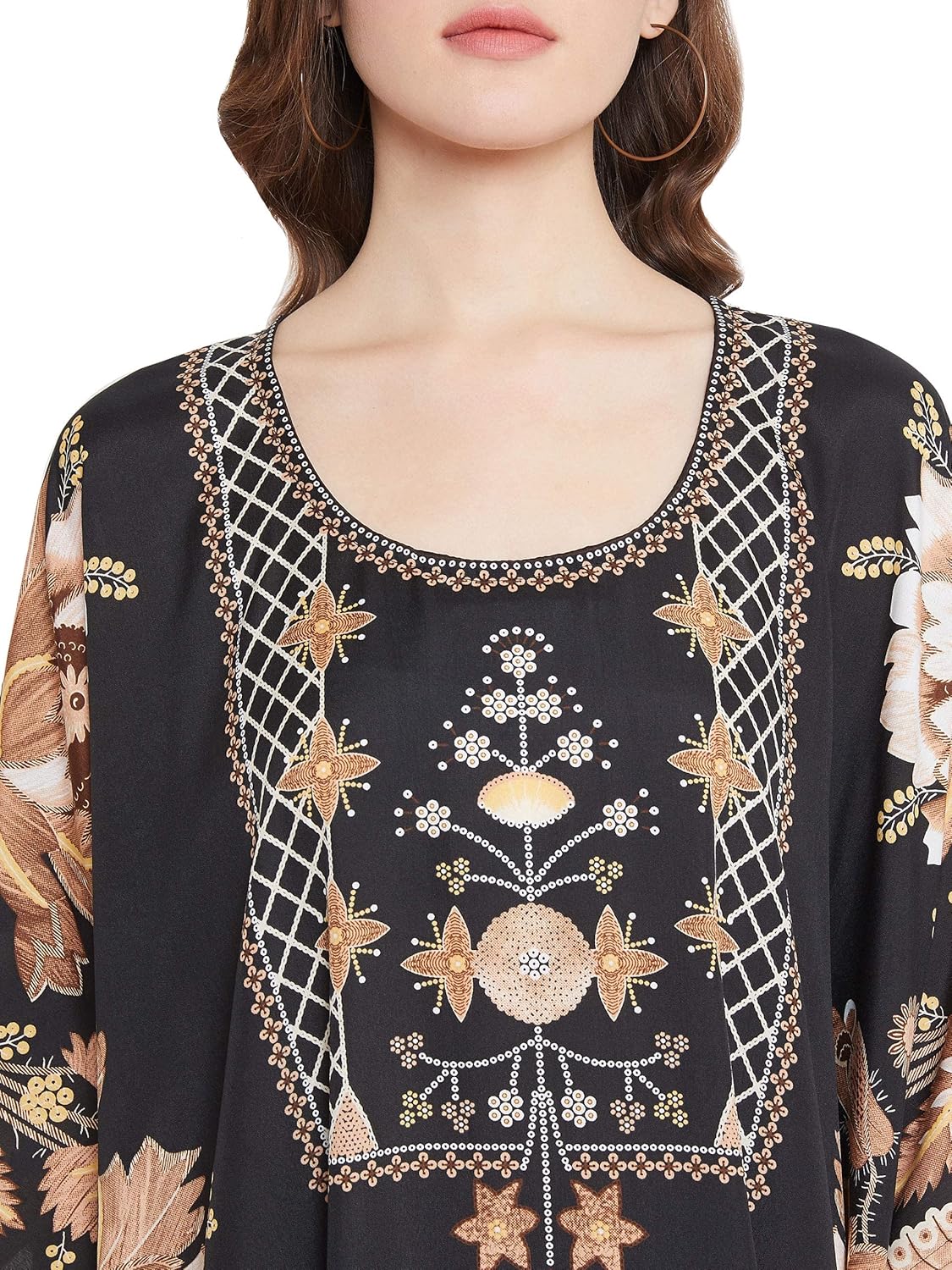 Oussum Women Kaftan Plus Size Polyester Summer Lightweight Caftan Swimsuit Cover Ups Maxi African Mumu Lounge House Dress - Image 4