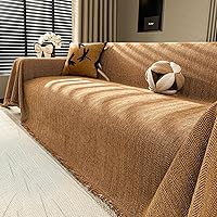 Vista 12 de Nobildonna Funda de felpilla lavable para sofá de 2 plazas, funda protectora de muebles para sala de estar, beige, 71 x 102 pulgadas