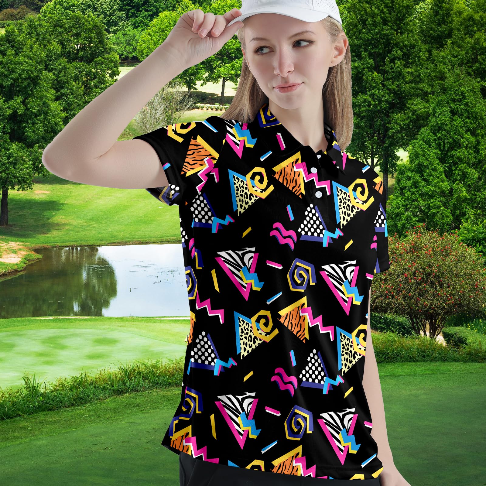 Camisas de golf divertidas para mujer, camisa de golf casual