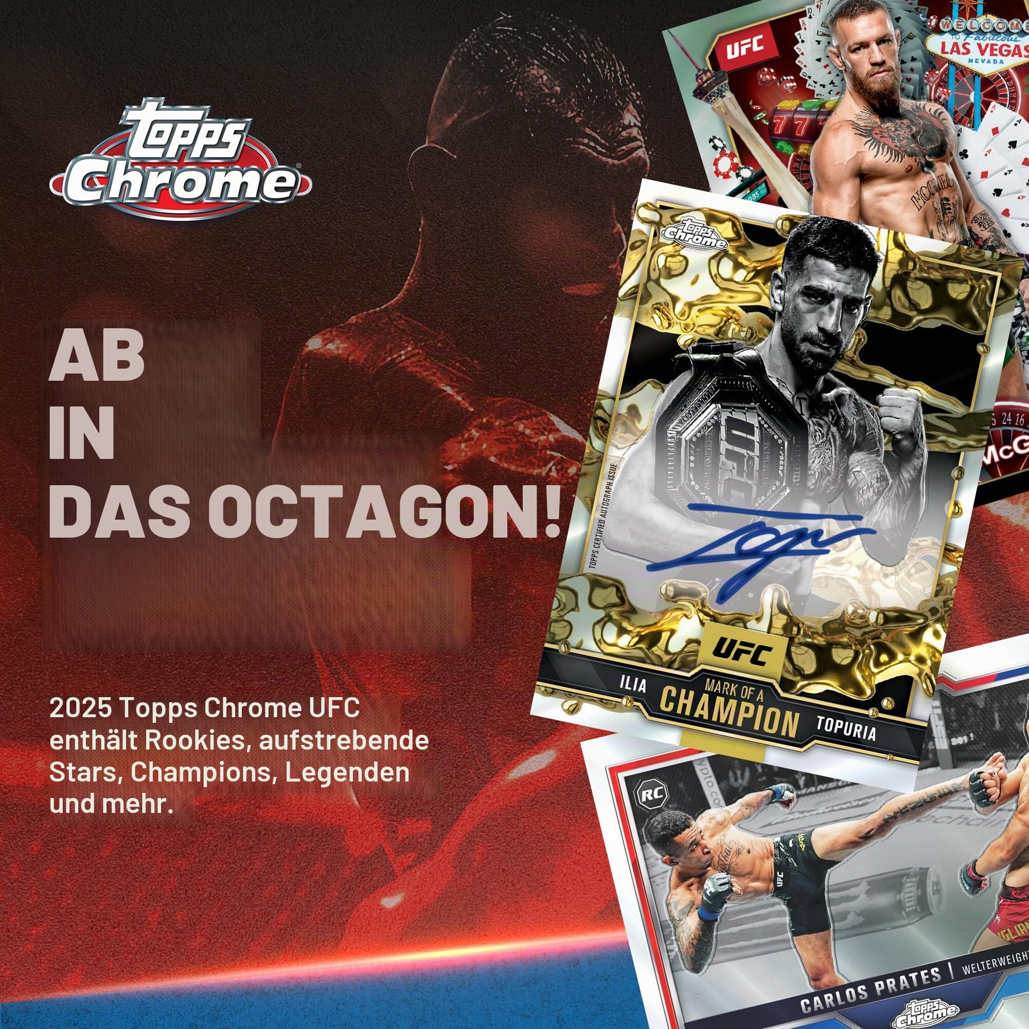 2025 Topps Chrom UFC – werksseitig versiegelt – Vorteilsbox