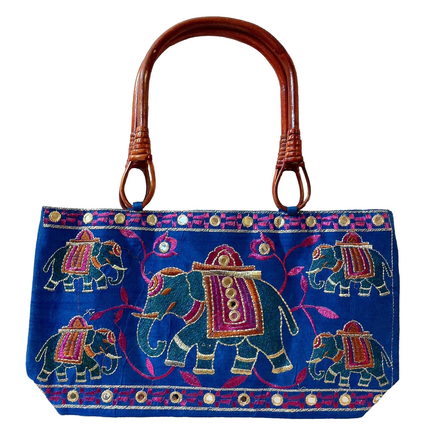 Buy MG Decor Madhu's Collection Hand Bag/Purse Fabric Elephants with
