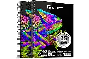 ARTISTO 9x12 Premium Black Paper Notebook