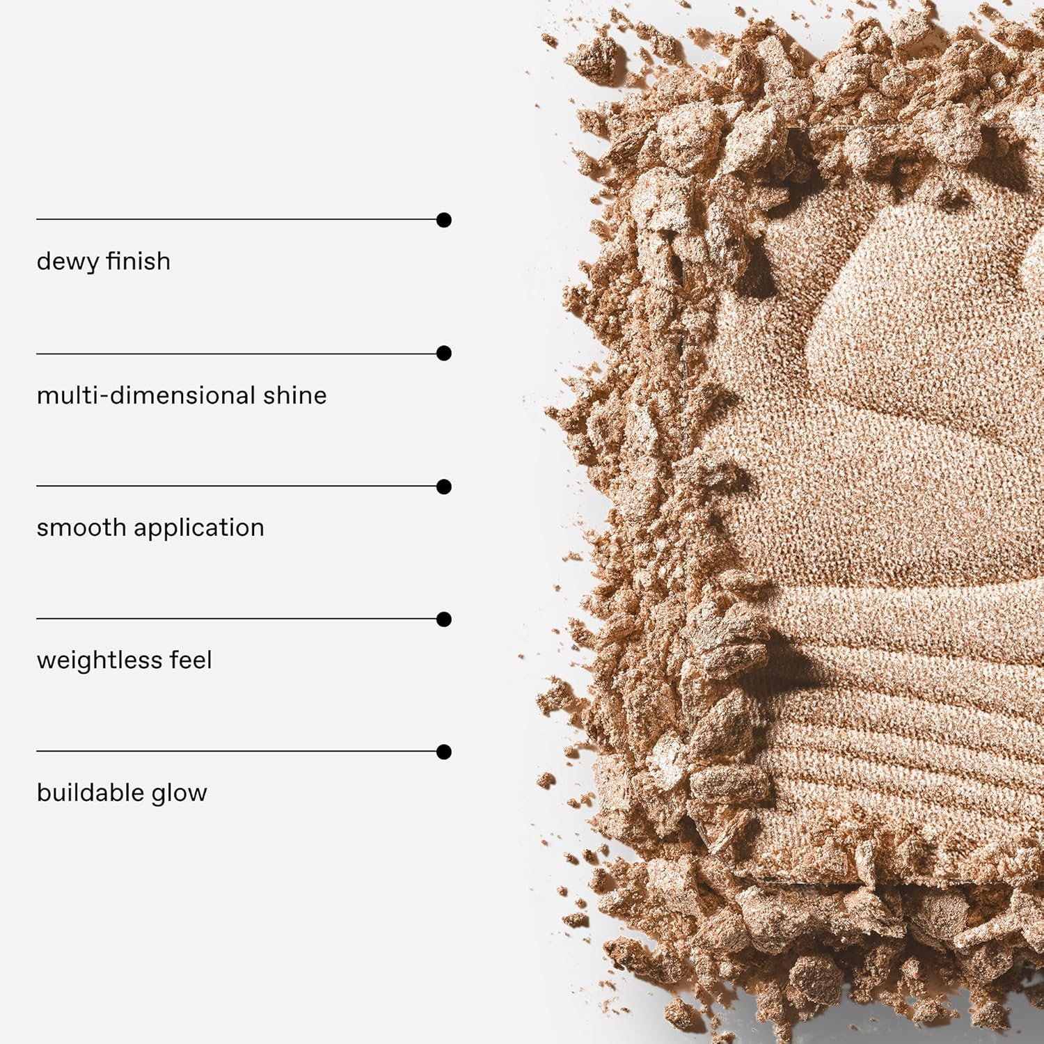r.e.m. beauty by ariana grande Interstellar Highlighter Topper in Miss Mercury | Weightless Silk Powder Highlighter | Multi Dimensional Dewy Shine | Smooth Second Skin Finish