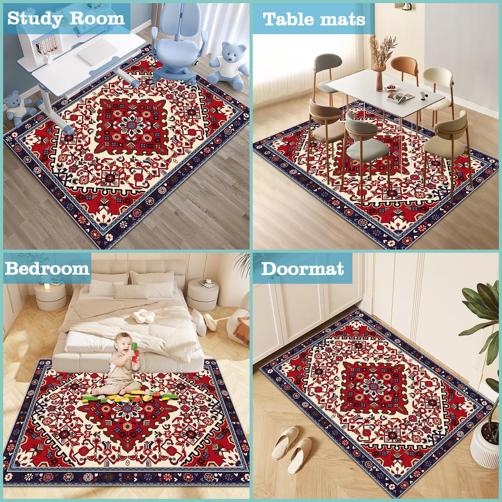 Tappetino per Sedia da Ufficio Casa Antiscivolo Tappeto per Sedia Gaming Tappetini per Sedie Multisuperficie Tappeto Rettangolare per Sedia a Rotelle per Pavimenti in Laminato 160 x 180 cm