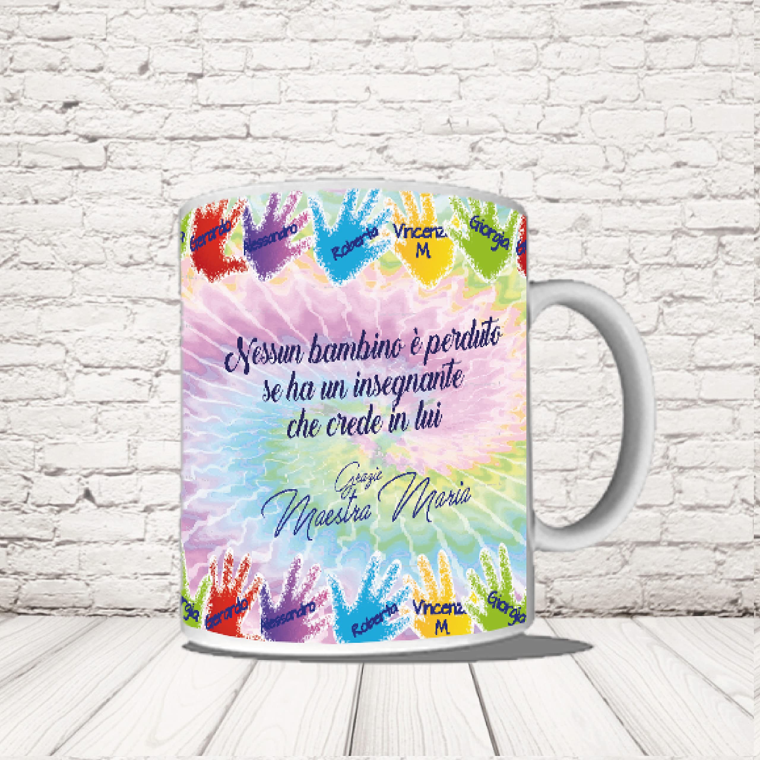 Pergamena Personalizzata In Tessuto E Juta Per Maestra – Regalo Fine Anno Scolastico, 33x45 Cm