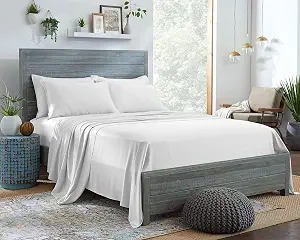 Stylinen 100% Organic Eucalyptus Bed Sheets Queen Size 4 Piece Set, Tencel Lyocell, Silky Soft & Breathable