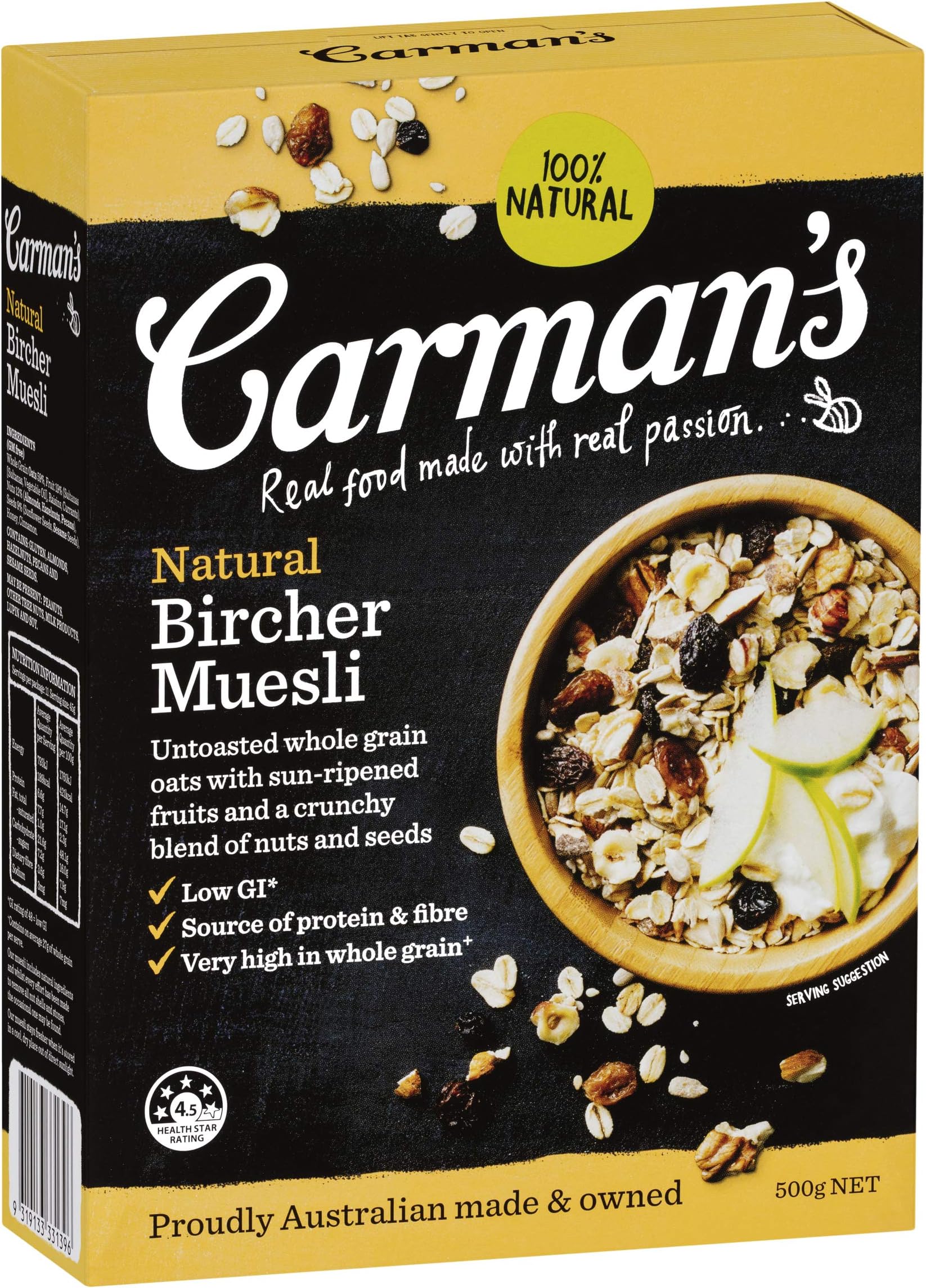 Carmans Natural Bircher Muesli