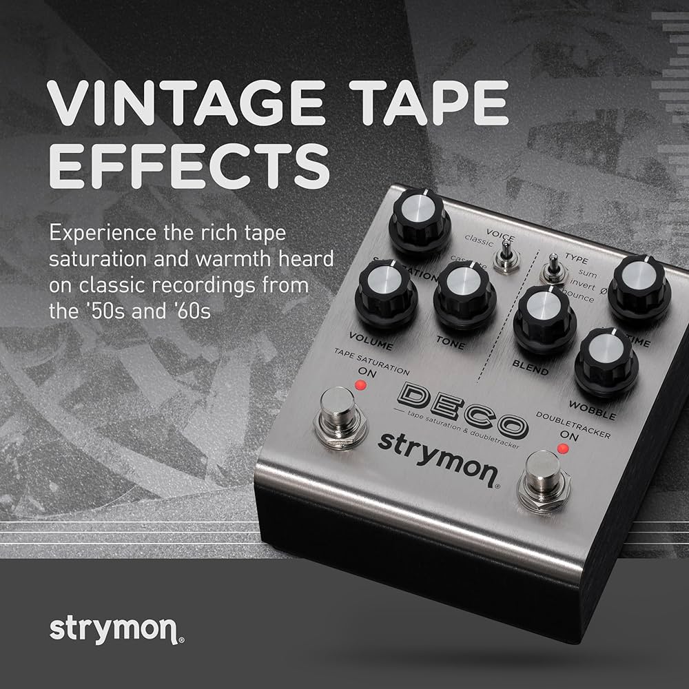 Strymon Deco V2 Tape Saturation and Doubletracker Guitar Effects