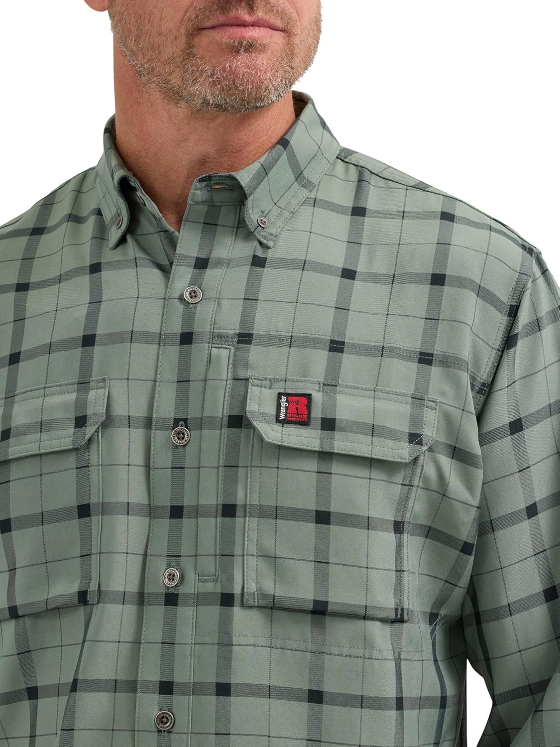 Wrangler Riggs Workwear Men's FR Flame Resistant Two Pocket Work Shirt - Image 3
