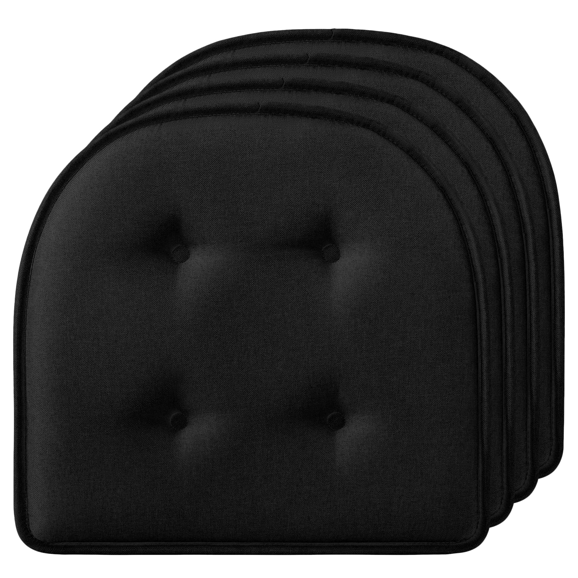 LOVTEX Chair Cushions for Dining Chairs 4 Pack, Non Slip Chair Pads for