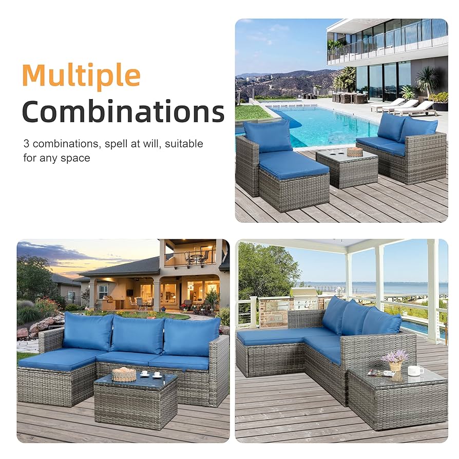 Amazon.com: Shintenchi Outdoor Patio Furniture Sets, Small
