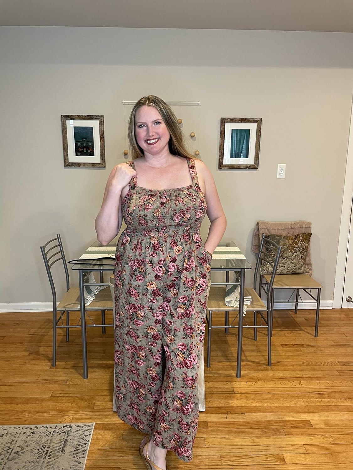 CARCOS Plus Size Jumpsuit for Curvy Women Summer Rompers Vacation Outfits Adjustable Sleeveless Wide Leg Overalls XL-5XL - Image 3