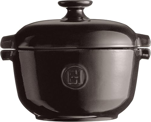Emile Henry Olla de arroz de 2.5 cuartos de galón, carbón