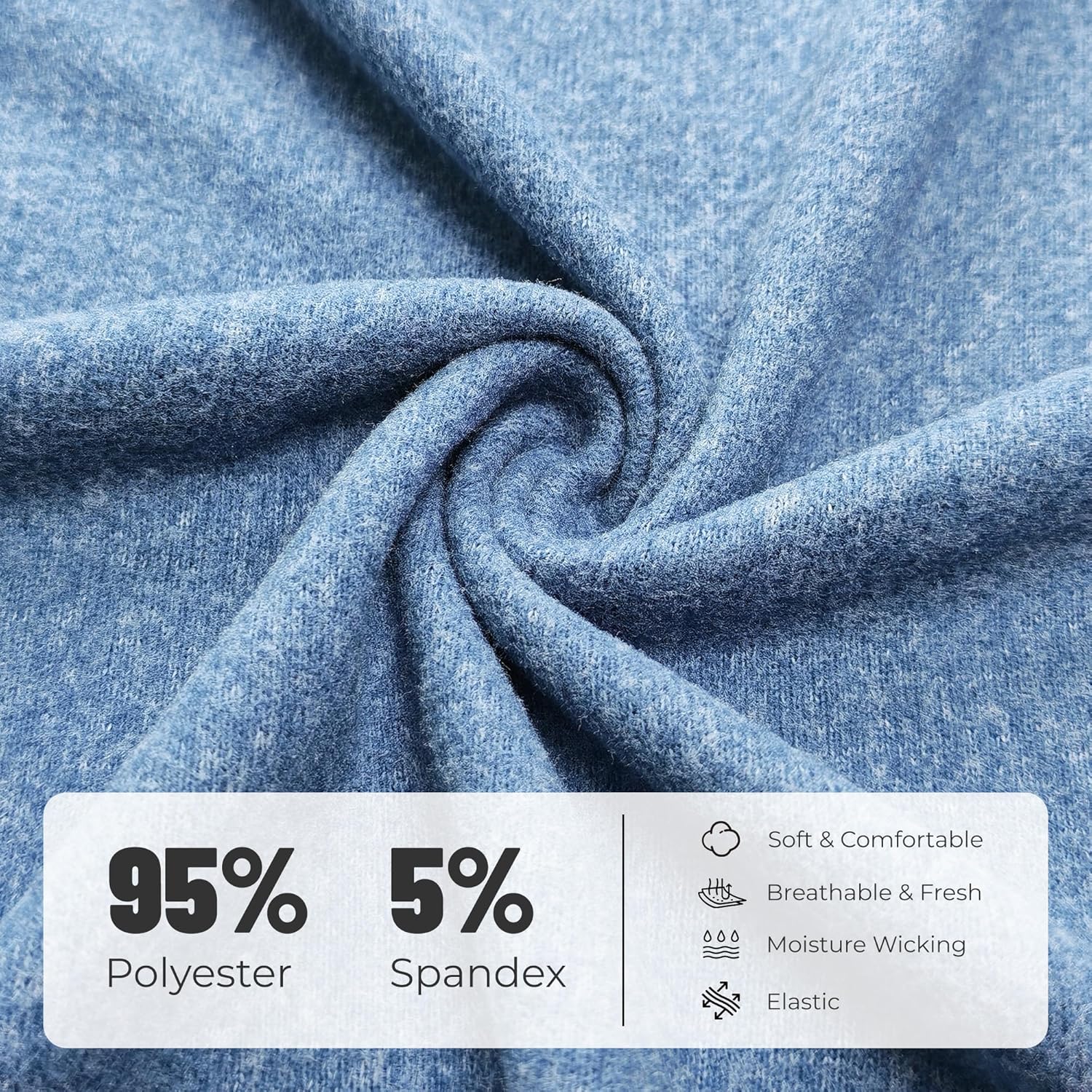 U2SKIIN Mens Ultra Soft Pajama Set, Stretch Long Sleeve Lounge Pjs Button-Down Lightweight & Cozy Sleepwear - Image 3