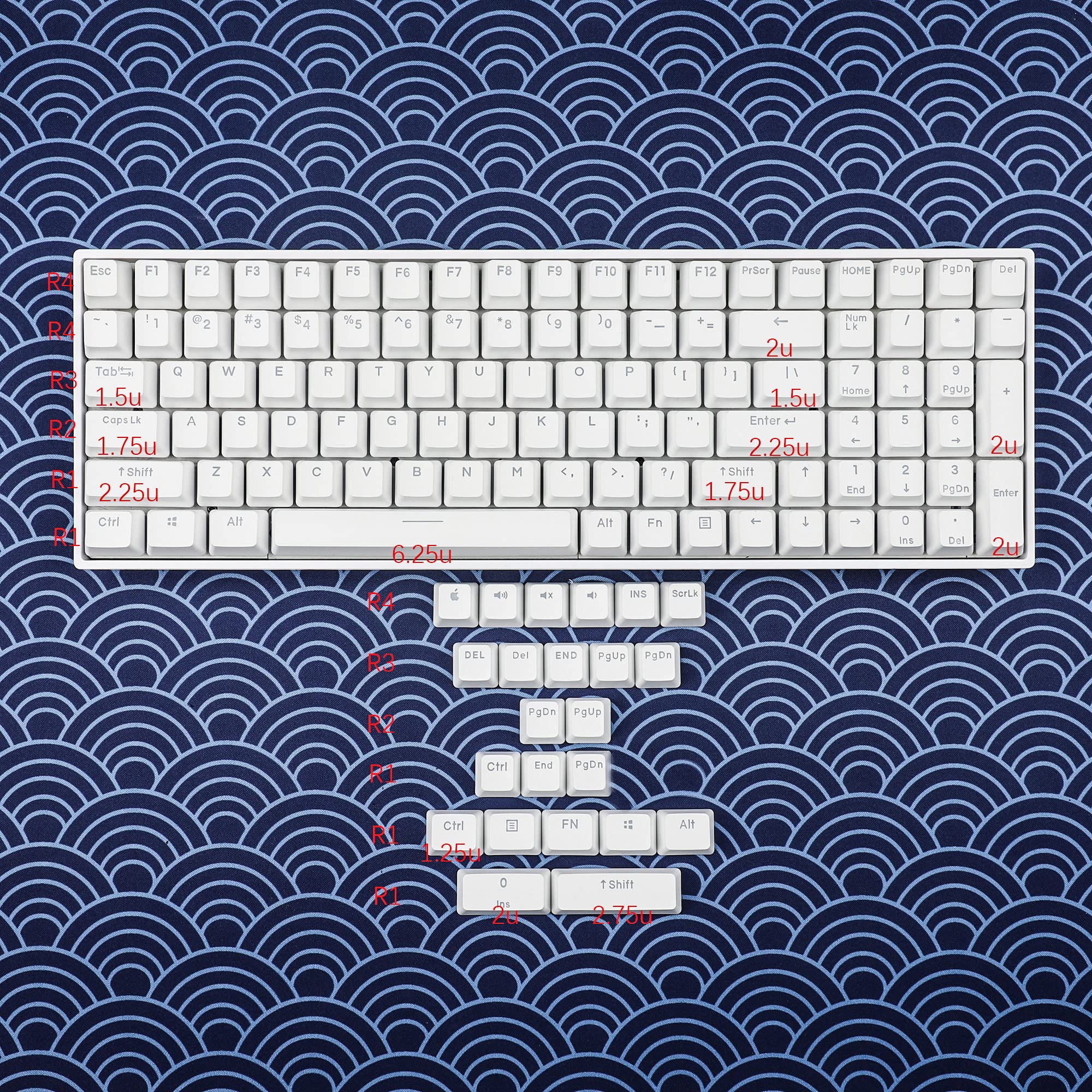 YMDK Double Shot 108 Teñido PBT Brillo a través del perfil del fabricante original Rainbow Carbon Sunset Keycap para interruptores MX Teclado mecánico (solo tecla) (botánico YMDK Double Shot 108 Teñido PBT Brillo a través del perfil del fabricante original Rainbow Carbon Sunset Keycap para interruptores MX Teclado mecánico (solo tecla) (botánico