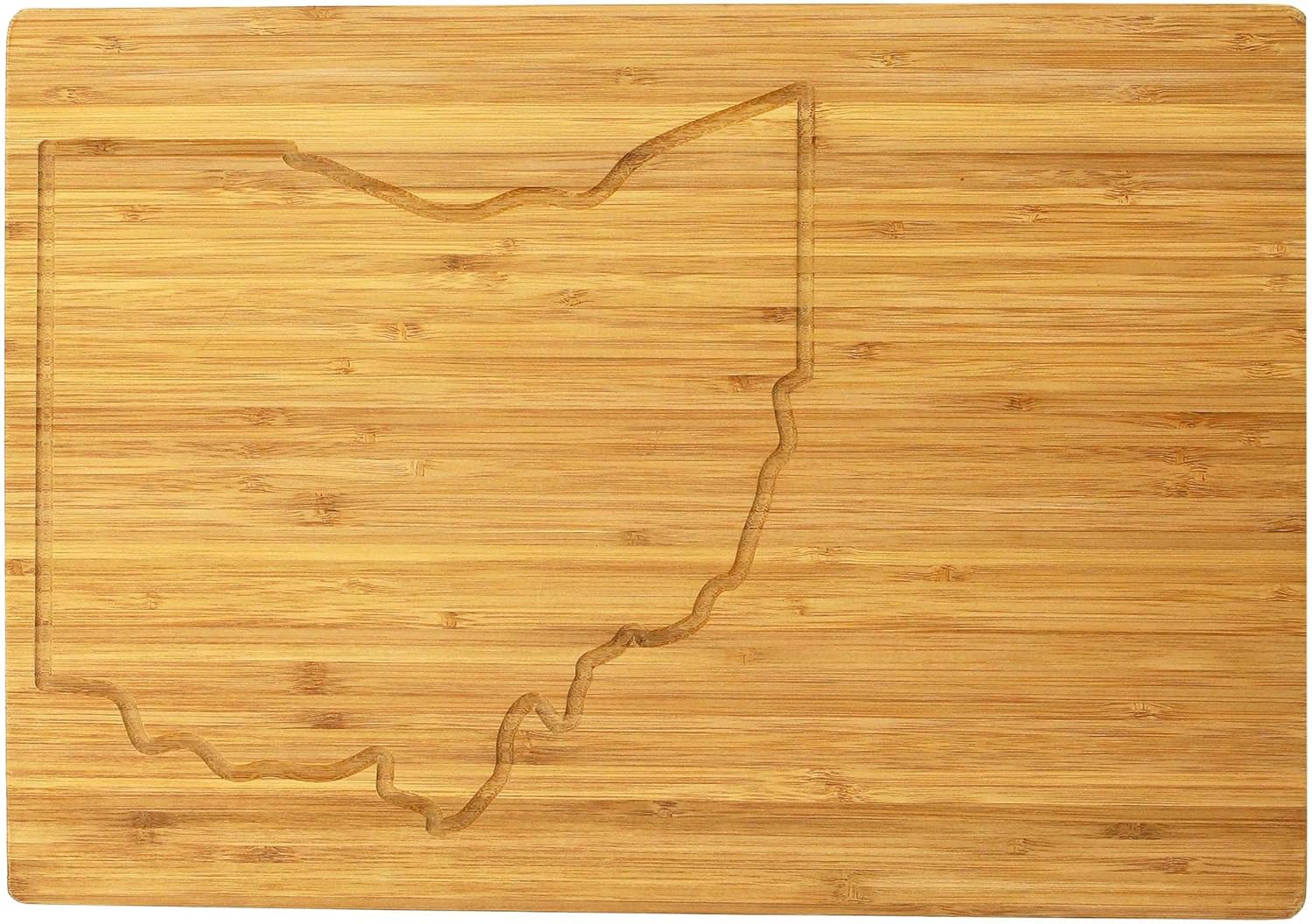 BambooMN Heavy Duty Premium Bamboo Cutting Board - 17.25"x11.75"x0.75" - Grooved/Flat - 1 Piece