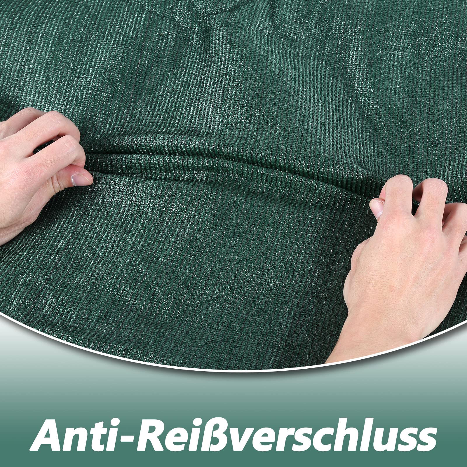 Rete ombreggiante per recinzione, 1,8 x 10 m, 150 g/m², in HDPE, protezione dal vento, dalla polvere, dal sole, in tessuto con fascetta, resistente agli strappi, colore verde
