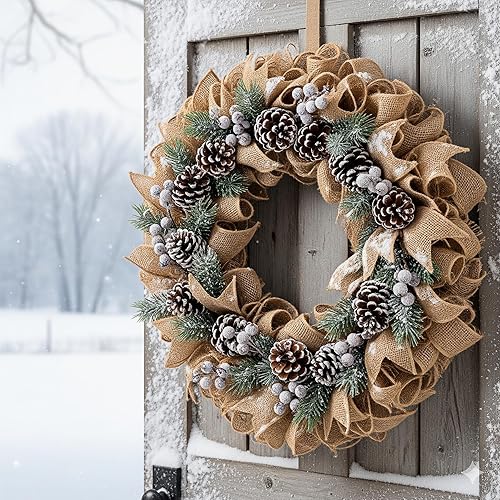 Miniatura 9 de Cinta de arpillera de yute natural (6 pulgadas x 30 pies), tela ecológica de tejido apretado para manualidades, bodas y decoración