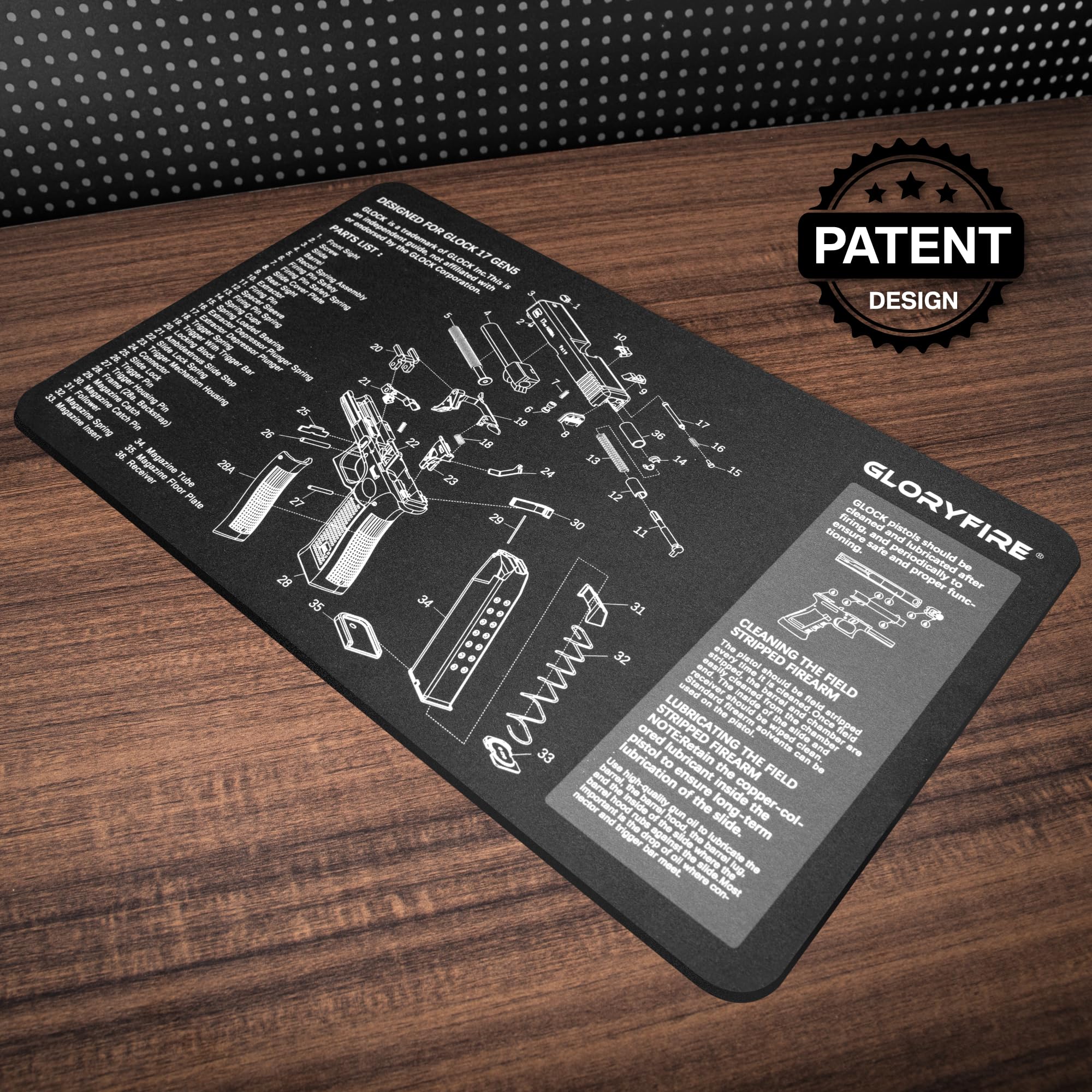 GLORYFIRE Gun Cleaning Kit Handgun Cleaning Kit Pistol Cleaning Kit .22.357/9mm.40.45 Caliber Brass Jags Tips for Hunting Shooting