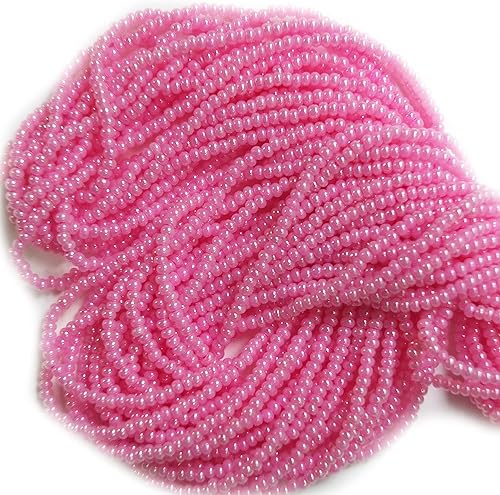 Cuentas de semilla 110 de color rosa checo