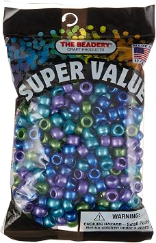 Beadery Pony Beads 6mmX9mm 415/Pkg, Cool Pearl Multicolor