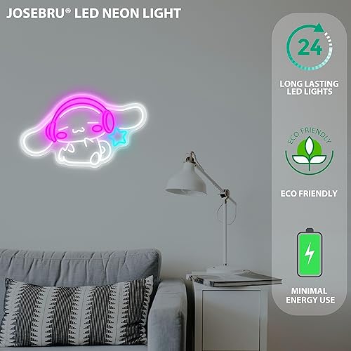 Miniatura 5 de CinnamoRoll - Letrero de neón de anime para decoración de pared, luz de neón Janpanese para dormitorio, decoración de sala de juegos, decoración de