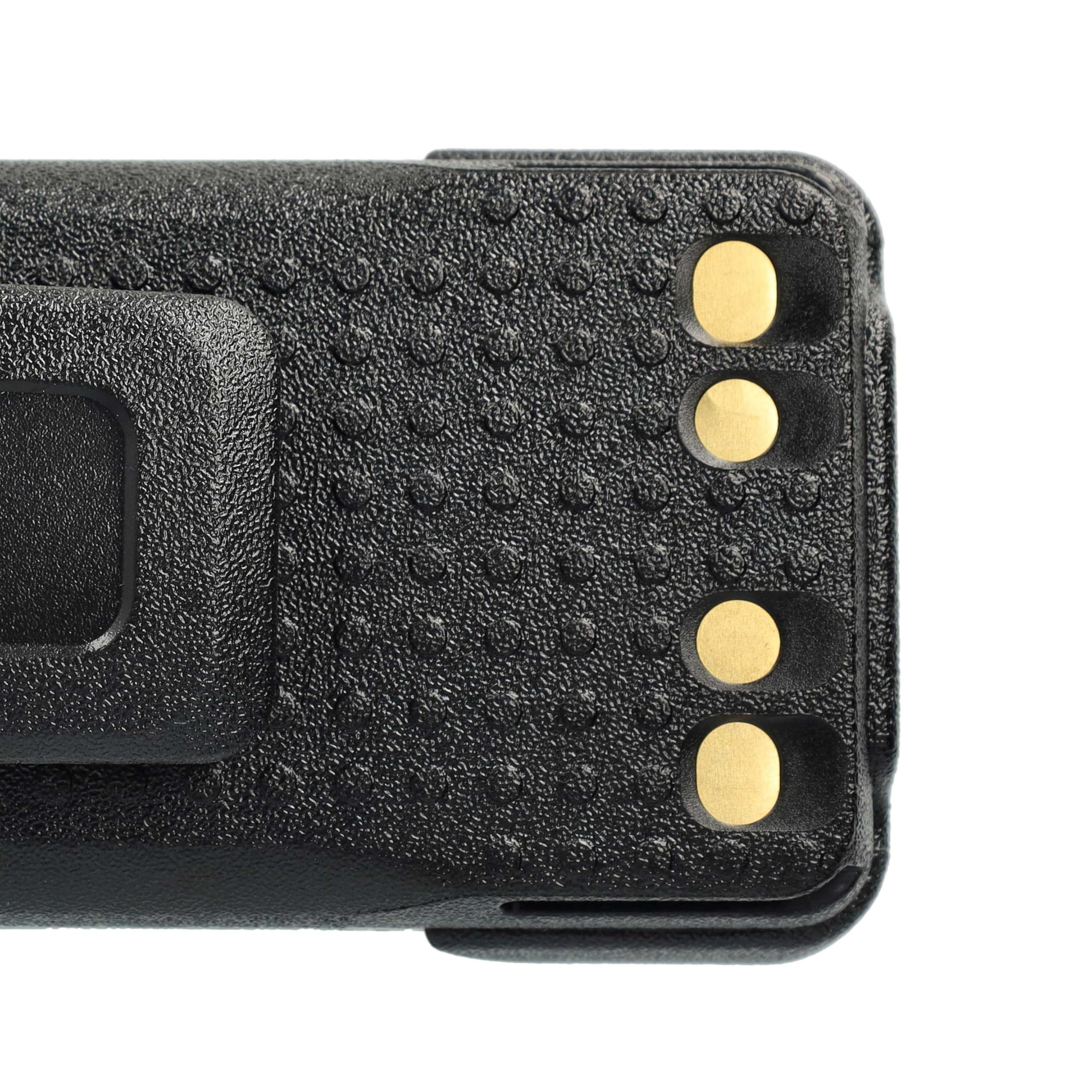 vhbw batteria compatibile con Motorola DP2400, DP2600, DP2000, DP4400E radio (2600mAh, 7,4V, Li-Ion) + clip